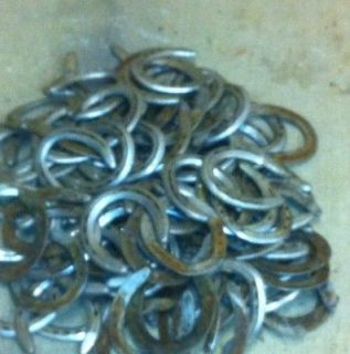 50 used horseshoes steel nails removed  31