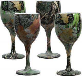 Newly listed Camo Wine Glasses~set of four, Green Fall Transition, 8 