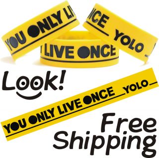   YOLO You Only Live Once WRISTBAND Concert Bracelet  New