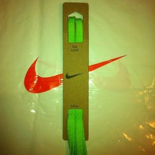authentic nike 54 inch flat neon green shoelaces 