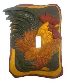 Vickilane French Rooster Kitchen Decor Single Switch Plate Cover