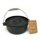 Old Mountain Cast Iron 2 QT. Dutch Oven No/Feet Flanged Lid Camping 