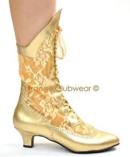 lace colonial victorian old west vintage style boots more options