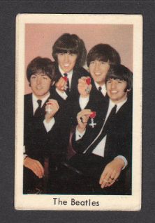 The Beatles 1960s Pop Rock Music Card from Sweden with MBE Medals