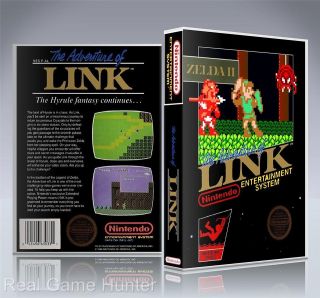 NO GAME) Custom NES Case Zelda II The Adventure of Link (New 