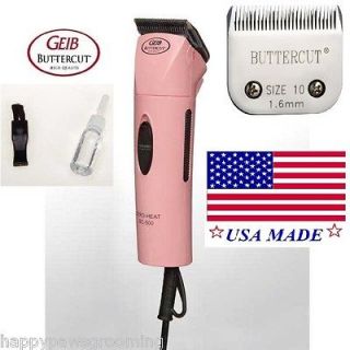 Geib Zero Heat 2 Speed A5 Trimmer/Clipper & Buttercut 10 Blade Pet Dog 