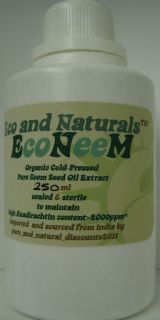   COLD PRESSED NEEM SEED OIL CONCENTRATE 250ml UNIVERSAL treatment
