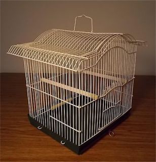 Vintage Ornate Metal Wire BIRD CAGE HANGING Remove​able TRAY
