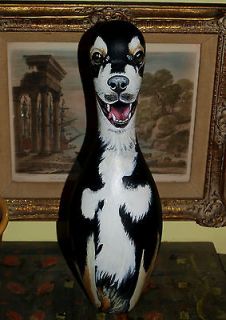 Custom order PAINTED Bowling Pin dog portrait of ALL BREEDS of Dogs 
