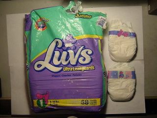 36 luvs vintage plastic barney diapers size 1 time left