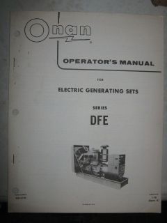 oem onan dfe series spec k generator operators manual time