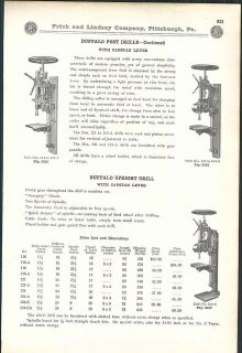 1913 ad Buffalo Post Drill Capstan Lever Western Chief Hand Feed #1