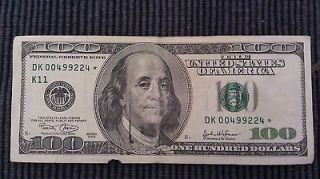   2003 $100 US ★ STAR ★ FEDERAL RESERVE CURRENCY NOTE  VERY RARE