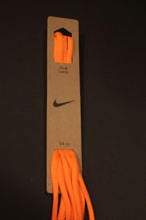 Official nike 54 inch 54 Neon Orange oval shoelaces shoe lace jordan 