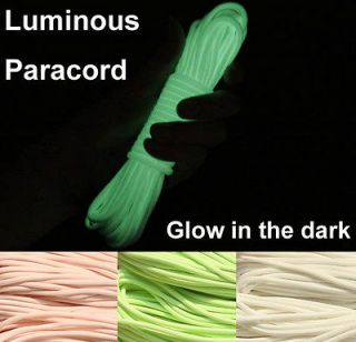   550lb Luminous Paracord Glow in the Dark Parachute Cord   30m 15m 7.5m