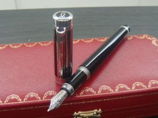 cartier pasha barcode black composite fountain pen new from taiwan