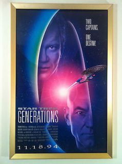   GENERATIONS 1994 ORIGINAL MOVIE POSTER Patrick Stewart William Shatner