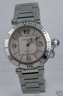 cartier pasha seatimer mens stainless steel w31080m7 one day shipping