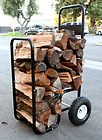 New MTN 150 lbs Fireplace Firewood Wood Log Caddy Rack Dolly Holder 