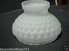 Vintage Quilted Diamond Pattern Milk Glass Table Lamp