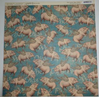 Graphic 45 Olde Curiosity Shoppe When Pigs Fly 12x12 Scrapbook Paper 2 
