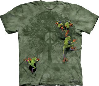 the mountain peace tree frog animal frogs t shirt xl