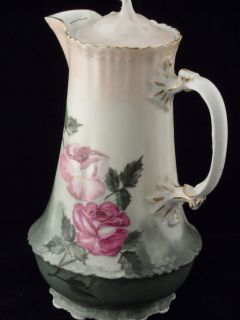 Gorgeous Theodore Haviland Limoges France Pink Red Rose Green Fade 