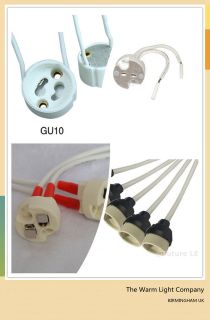 MR16/GU10 Ceramic Lamp Wire Mains Holder Socket Base Connector LED 