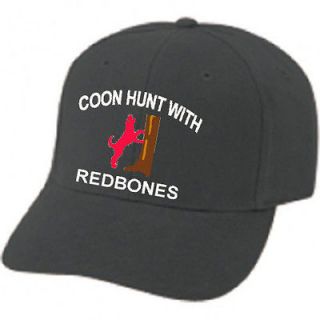 Black Cap Hat Hunt Hunter Hunting Redbone Coon Dog Hound Coonhound 