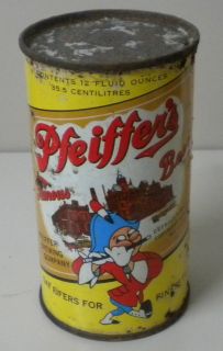 Vintage Beer Can   Pfeiffers   Pfeiffer Brewing Co   Detroit, FLAT 