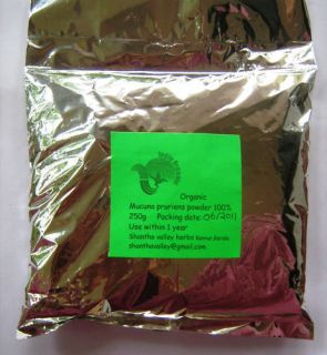 250g organic mucuna pruriens kapikacchu powder l dopa from india