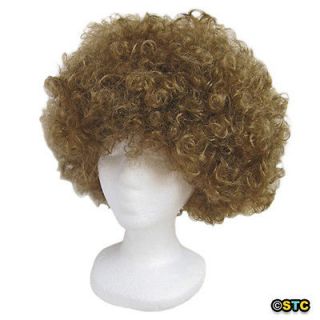 Economy Brown Afro Wig ~ HALLOWEEN 60s 70s DISCO CLOWN COSTUME PARTY 