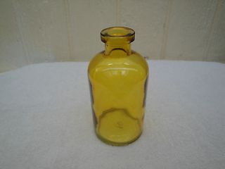 8oz Apothecary Yellow Colored Glass Bottle    Jars Vases Bottles