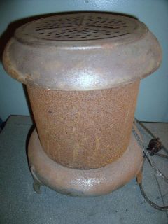 vintage round electric space heater warmer stove 
