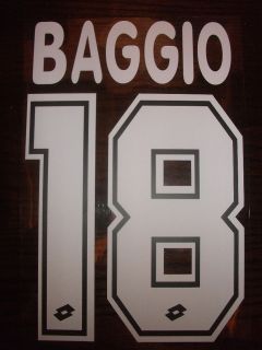 baggio 18 1995 1998 ac milan home football shirt name
