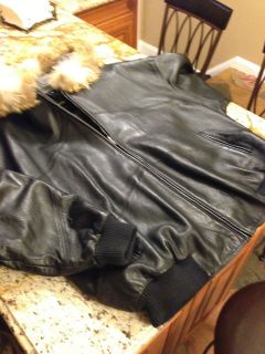 pelle pelle leather jacket with fur size 56 4xl
