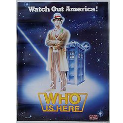 5th Dr Doctor Who Peter Davison Vintage 1980s American Poster (Mint 