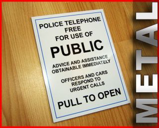 POLICE PHONE BOX METAL Wall Sign (Sizes: A5 A4 A3) Plaque poster print