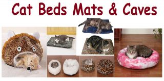 CAT BEDS, MATS & CAT CAVES !   Comfortable Beds for Cats to Call Their 