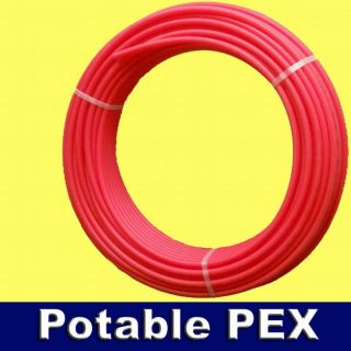RED 3/4 x 100 ft PEX Potable Water Tubing Pipe Tube