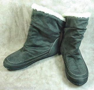 Rocket Dog Brown Leather Zip Back Boots With Fur Lining Size 6M