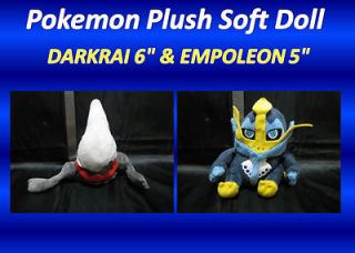 Nintendo Pokemon Plush Soft Doll Toy EMPOLEON 5 & DARKRAI 6   Lot 2