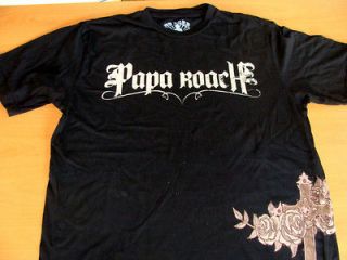 Papa Roach Roses On My Grave Mens Black Tee Shirt size XXL by Chaser