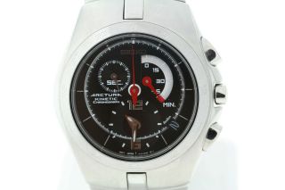   SNL003 Arctura Kinetic Chronograph Watch Black Dial Silver Markers