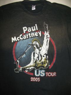 paul mccartney new vintage style t shirt black tour m