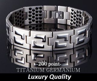 Titanium Power Energy 200 Germanium Stones Balance Bracelet Silver 