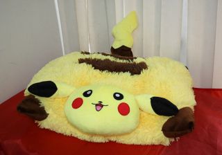Pokemon Pikachu Pet Pillow Transforming Cushion Car Sleep Bed Plush 