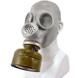 pmg 2 soviet russian army military gas mask white grey