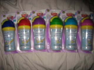 PLAYTEX create my your own sippy straw cup insert Pink Purple Blue 