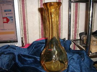 sabina rymanow art glass vase gold coloured from united kingdom time 